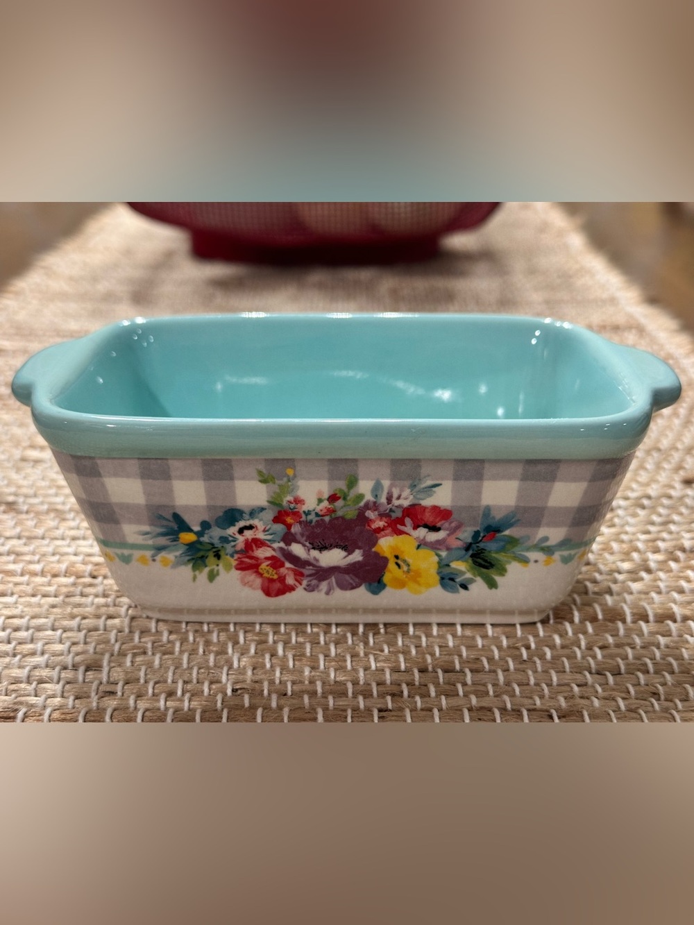 The Pioneer Woman Aqua Floral Ceramic Baking Dish